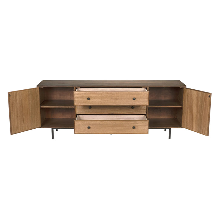 American Home Furniture | Noir - Boston Sideboard, Dark Walnut