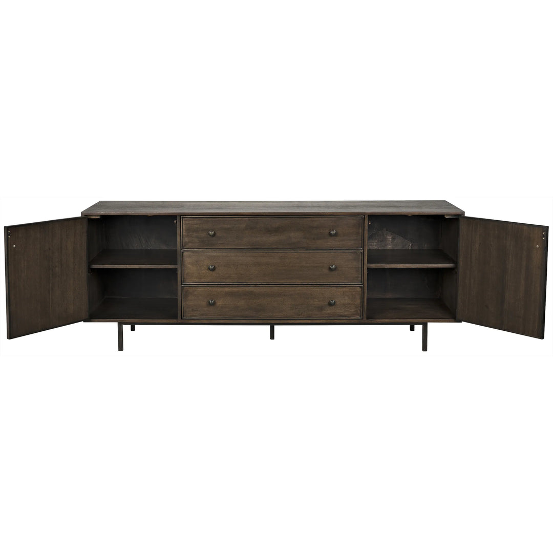 American Home Furniture | Noir - Boston Sideboard, Ebony Walnut