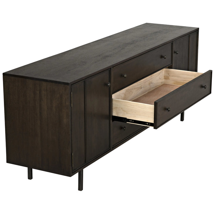 American Home Furniture | Noir - Boston Sideboard, Ebony Walnut