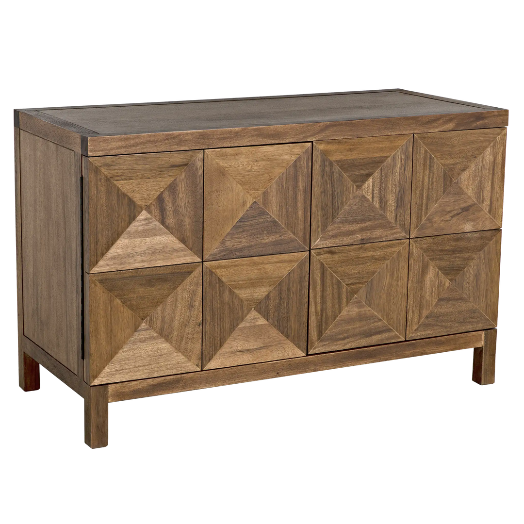 American Home Furniture | Noir - Quadrant 2 Door Sideboard, Dark Walnut