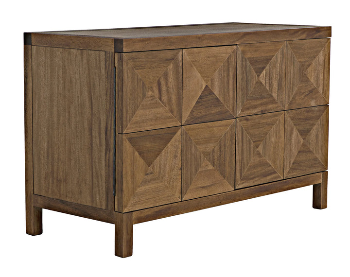 American Home Furniture | Noir - Quadrant 2 Door Sideboard, Dark Walnut