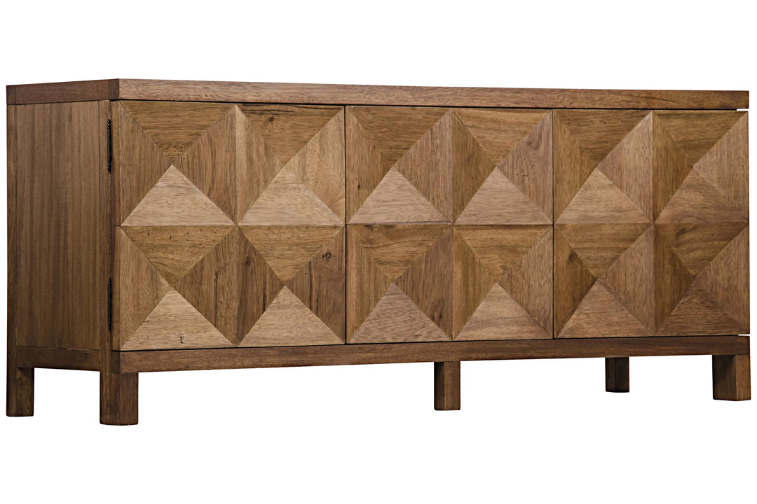 American Home Furniture | Noir - Quadrant 3 Door Sideboard, Dark Walnut