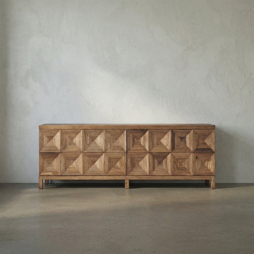 Noir - Quadrant 4 Door Sideboard, Dark Walnut - GCON231DW-4