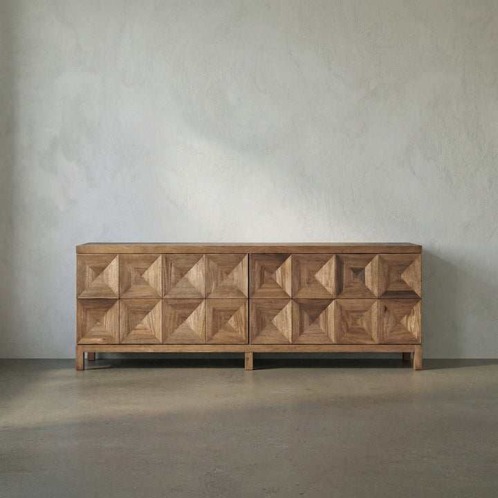 Noir - Quadrant 4 Door Sideboard, Dark Walnut - GCON231DW-4