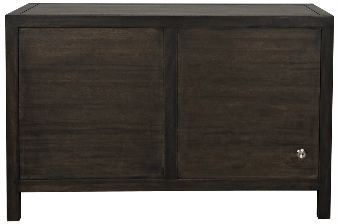 American Home Furniture | Noir - Quadrant 2 Door Sideboard, Ebony Walnut