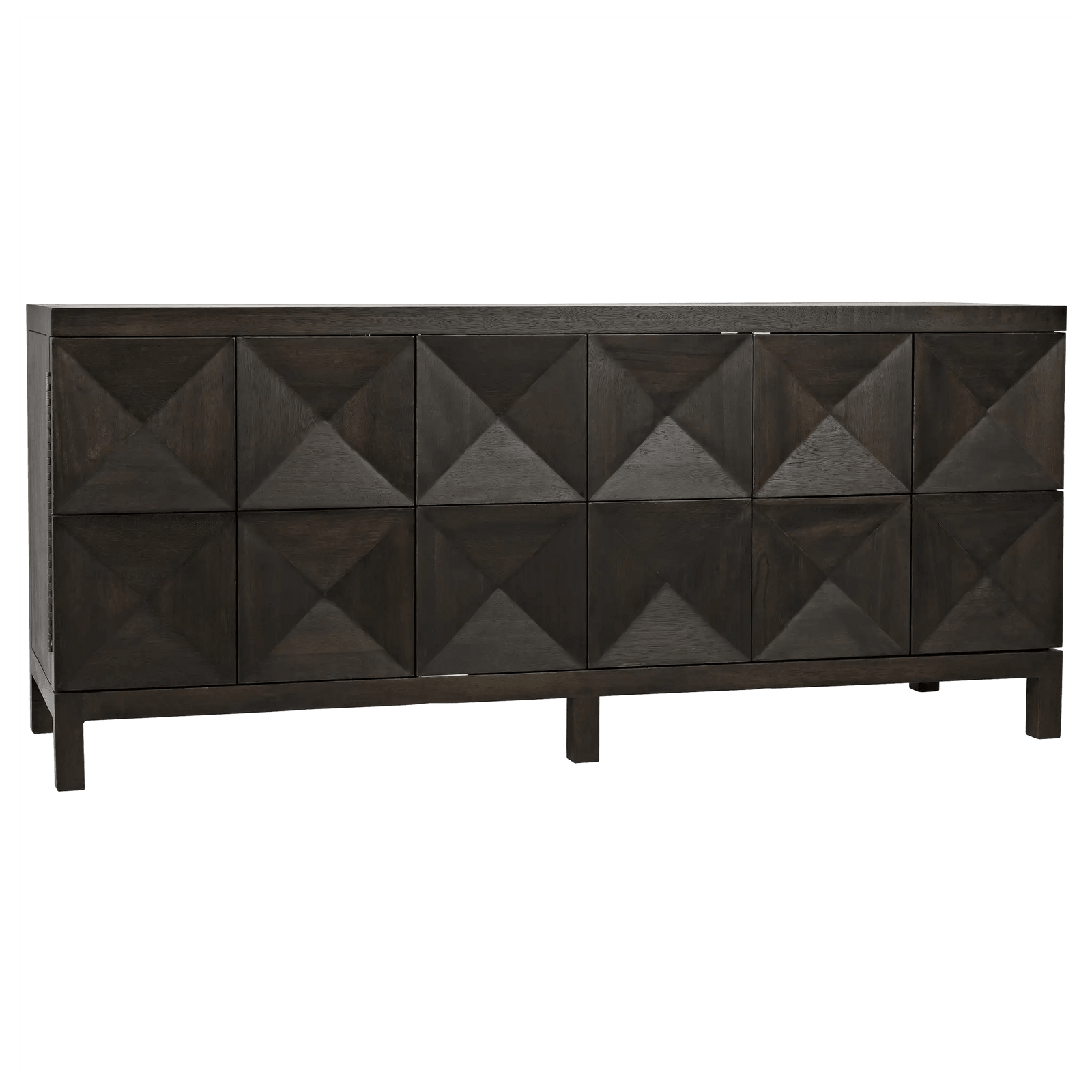 Noir Quadrant 3 Door Sideboard, Ebony Walnut CABINETS