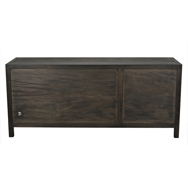 American Home Furniture | Noir - Quadrant 3 Door Sideboard, Ebony Walnut