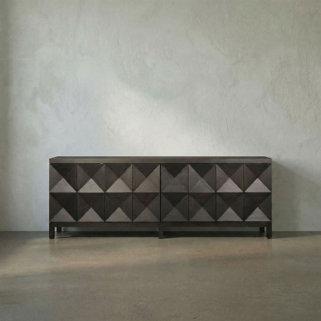 Noir - Quadrant 4 Door Sideboard, Ebony - GCON231EB-4