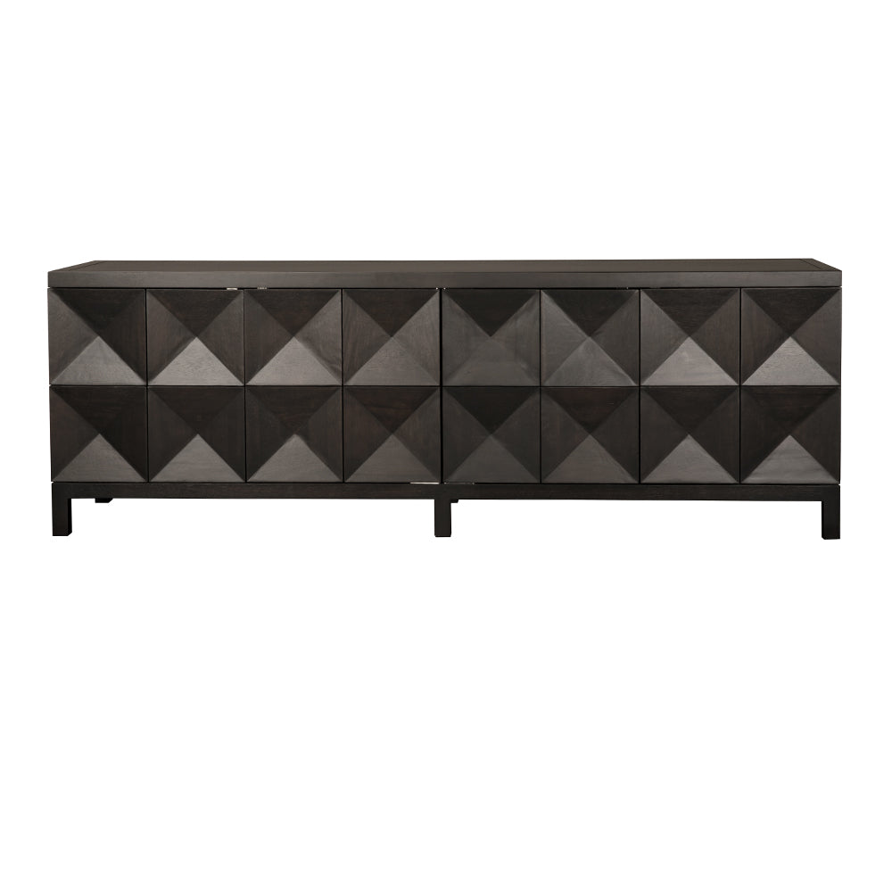 Noir - Quadrant 4 Door Sideboard, Ebony - GCON231EB-4