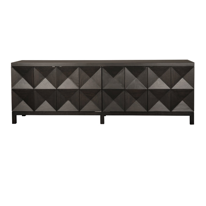 Noir - Quadrant 4 Door Sideboard, Ebony - GCON231EB-4