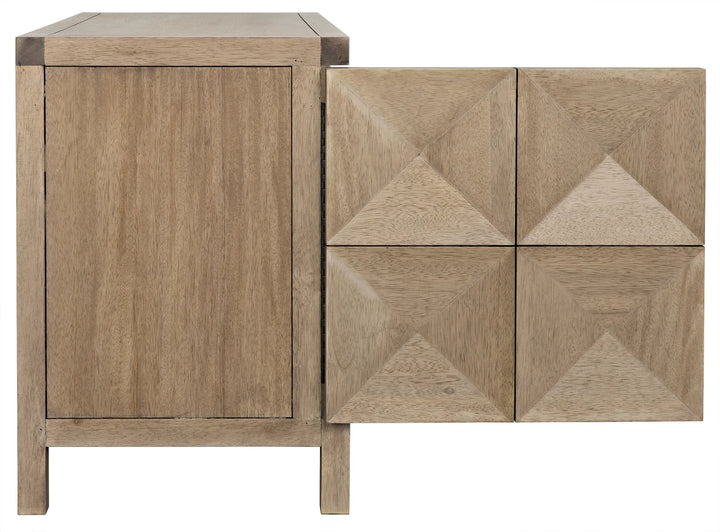 American Home Furniture | Noir - Quadrant 2 Door Sideboard, Washed Walnut