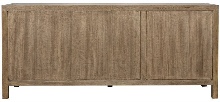 American Home Furniture | Noir - Quadrant 3 Door Sideboard, Washed Walnut