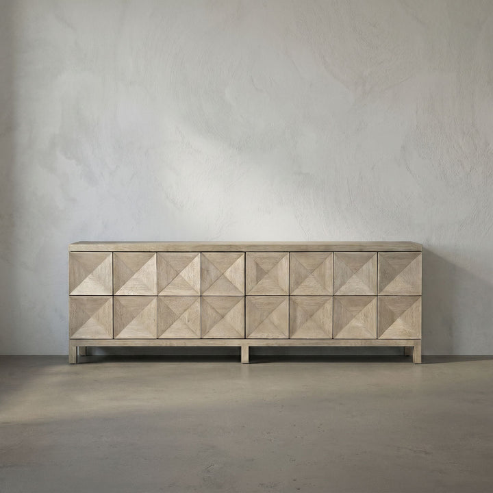 Noir Quadrant 4 Door Sideboard - Washed Walnut