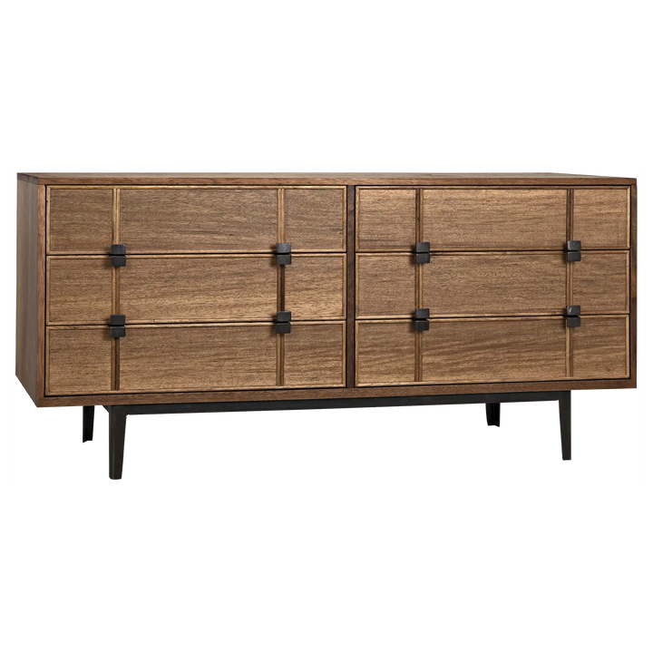 American Home Furniture | Noir - Bourgeois Sideboard, Walnut and Steel