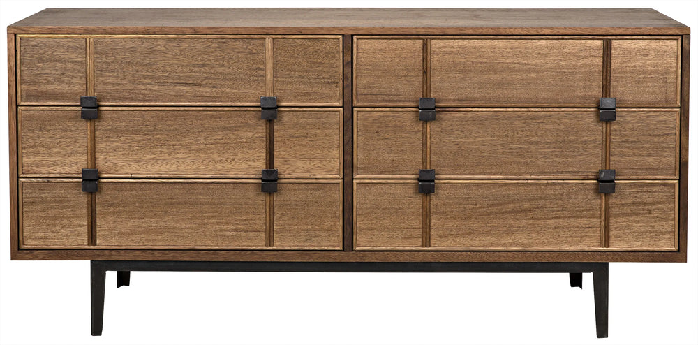 American Home Furniture | Noir - Bourgeois Sideboard, Walnut and Steel