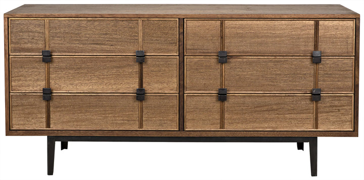 American Home Furniture | Noir - Bourgeois Sideboard, Walnut and Steel