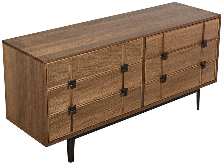 American Home Furniture | Noir - Bourgeois Sideboard, Walnut and Steel