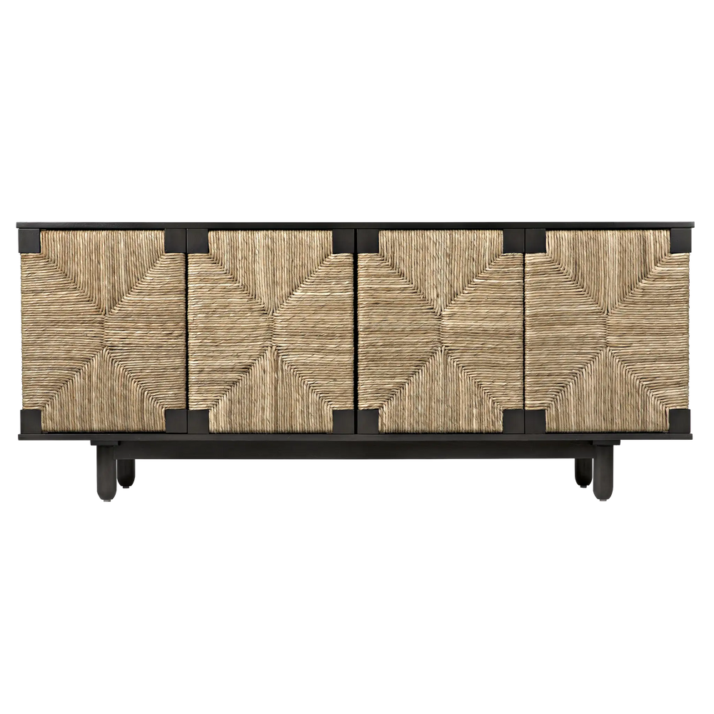 American Home Furniture | Noir - Brook 4 Door Sideboard, Pale