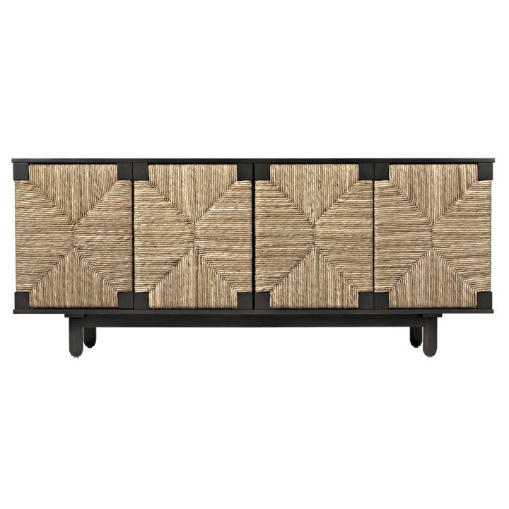 American Home Furniture | Noir - Brook 4 Door Sideboard, Pale