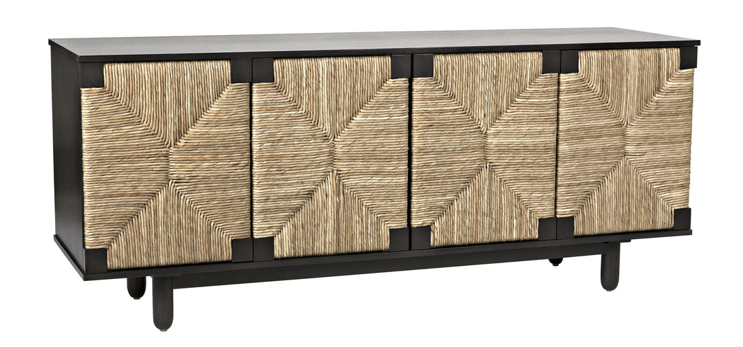 American Home Furniture | Noir - Brook 4 Door Sideboard, Pale