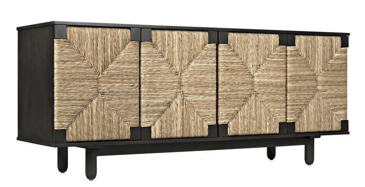 American Home Furniture | Noir - Brook 4 Door Sideboard, Pale