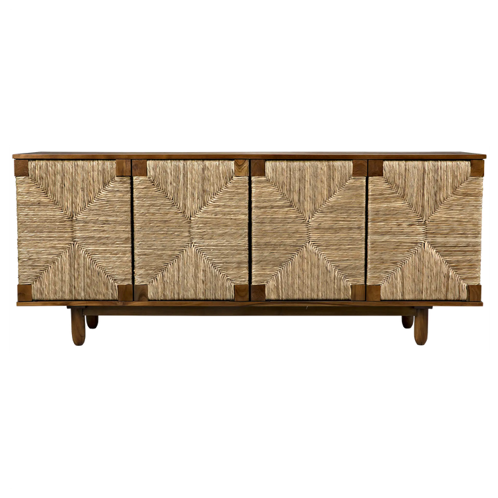 American Home Furniture | Noir - Brook 4 Door Sideboard, Teak