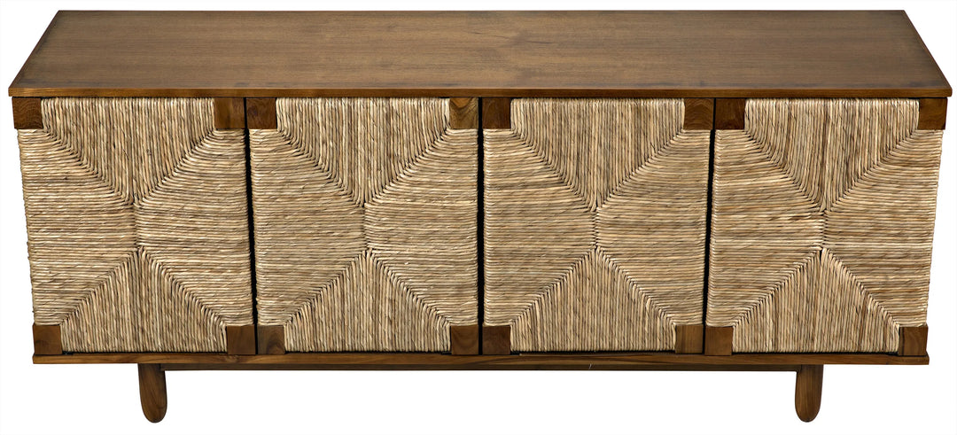 American Home Furniture | Noir - Brook 4 Door Sideboard, Teak