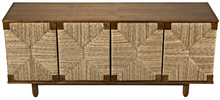 American Home Furniture | Noir - Brook 4 Door Sideboard, Teak