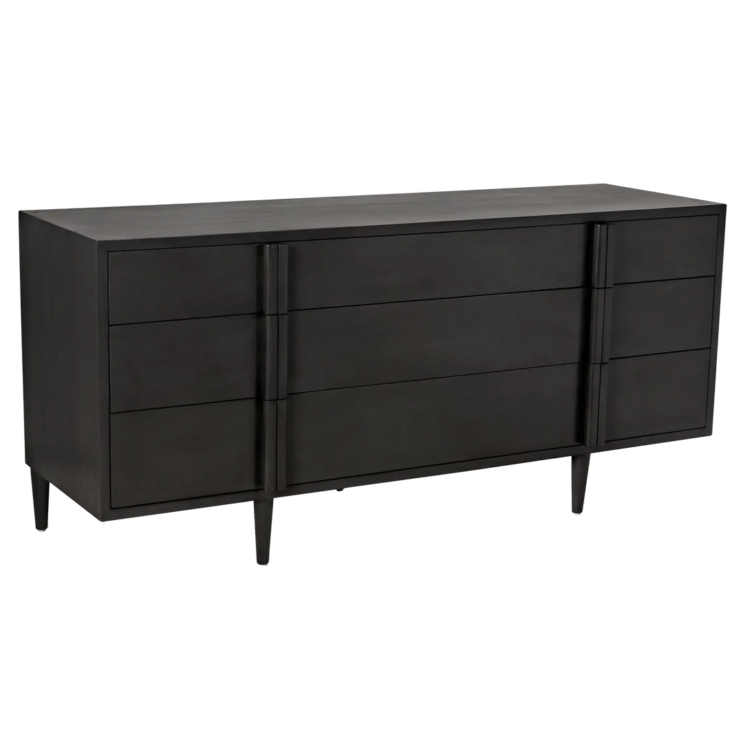 American Home Furniture | Noir - Morten 9 Drawer Dresser, Pale