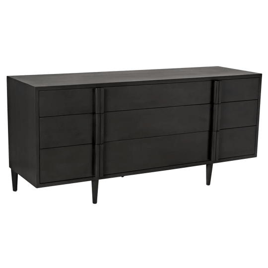 Noir Morten 9 Drawer Dresser, Pale DRESSERS