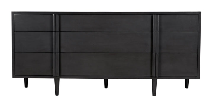 American Home Furniture | Noir - Morten 9 Drawer Dresser, Pale