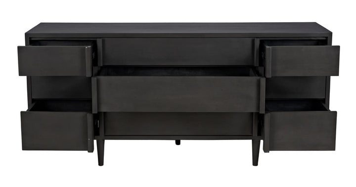 American Home Furniture | Noir - Morten 9 Drawer Dresser, Pale