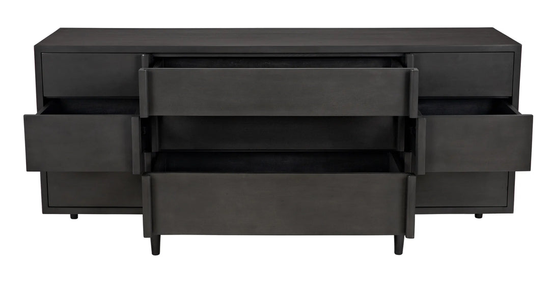 American Home Furniture | Noir - Morten 9 Drawer Dresser, Pale