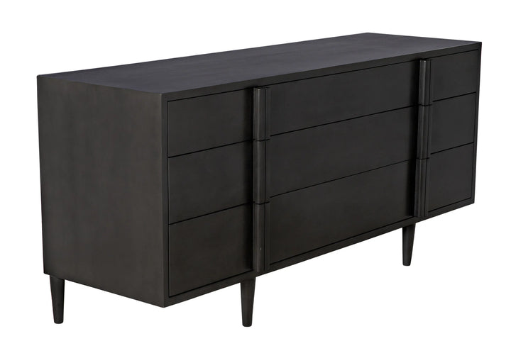 American Home Furniture | Noir - Morten 9 Drawer Dresser, Pale