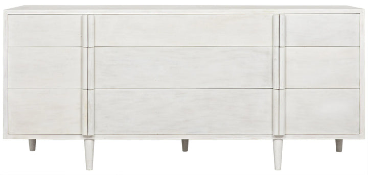 American Home Furniture | Noir - Morten 9 Drawer Dresser, White Wash