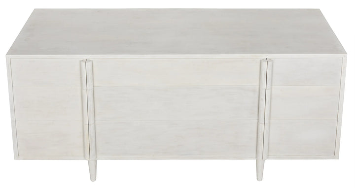 American Home Furniture | Noir - Morten 9 Drawer Dresser, White Wash