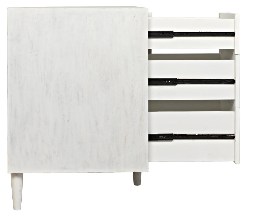 American Home Furniture | Noir - Morten 9 Drawer Dresser, White Wash