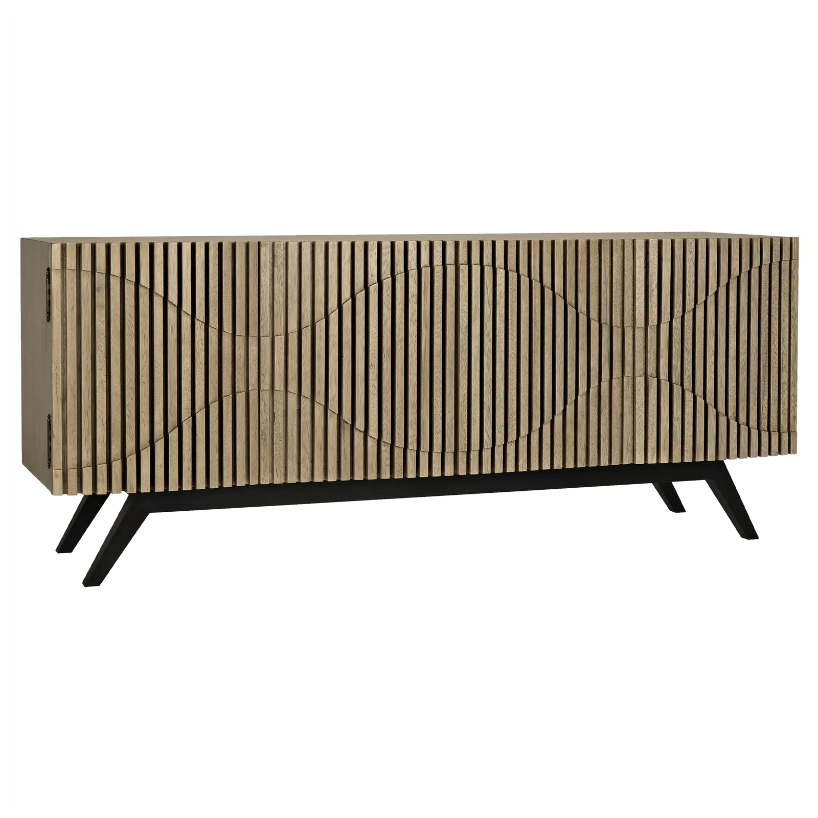 Noir Illusion Sideboard with Steel Base, Bleached Walnut CABINETS