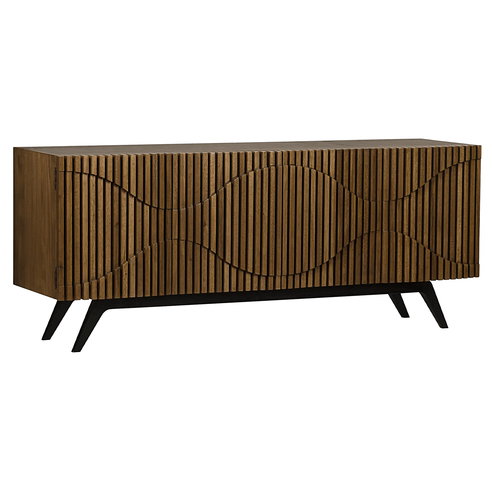 Noir Illusion Sideboard with Steel Base, Dark Walnut CABINETS