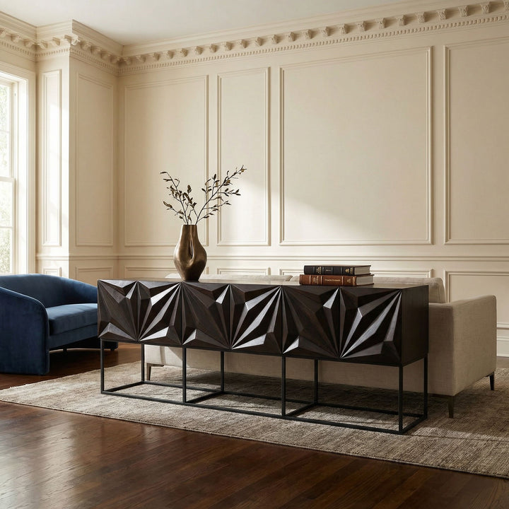 Noir - Zurich Console in Ebony, XL - GCON262EB-XL