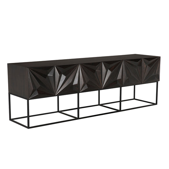 Noir - Zurich Console in Ebony, XL - GCON262EB-XL