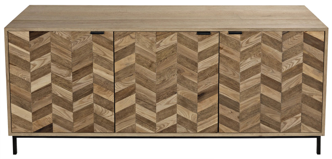 American Home Furniture | Noir - Herringbone Sideboard