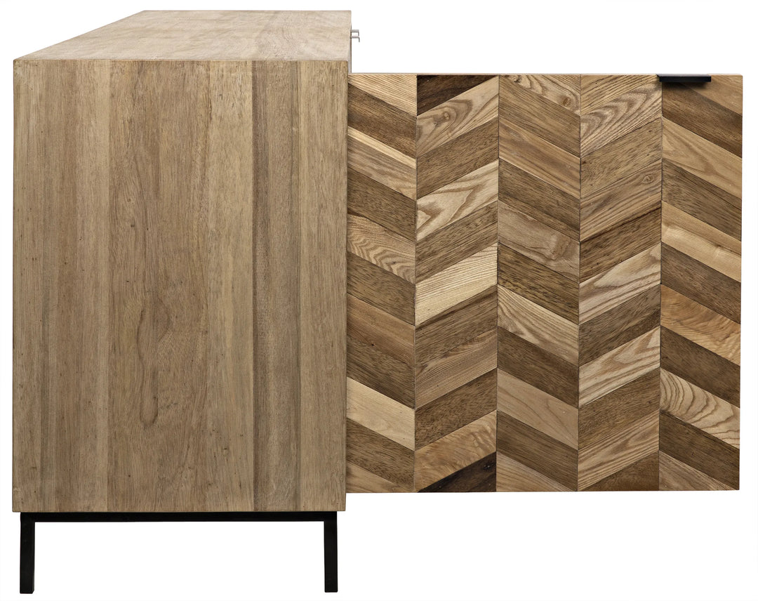 American Home Furniture | Noir - Herringbone Sideboard