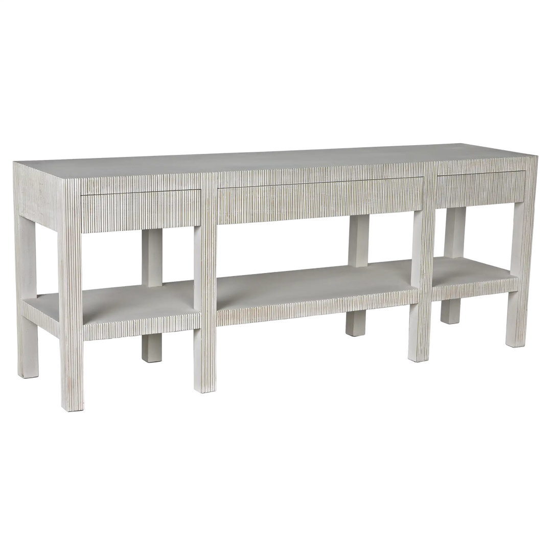 American Home Furniture | Noir - Conrad Console, White Wash