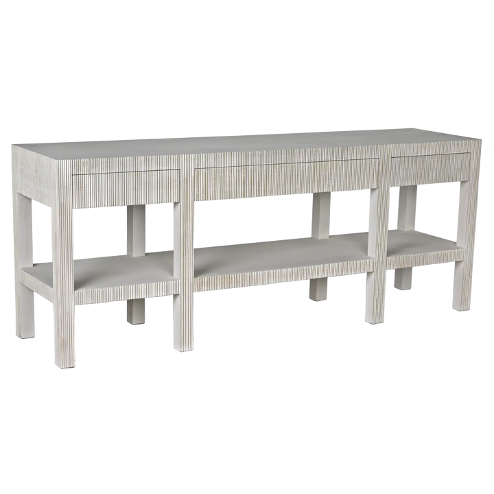 American Home Furniture | Noir - Conrad Console, White Wash