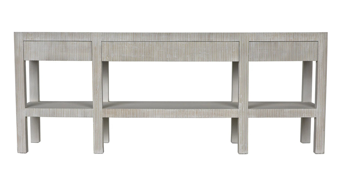 American Home Furniture | Noir - Conrad Console, White Wash