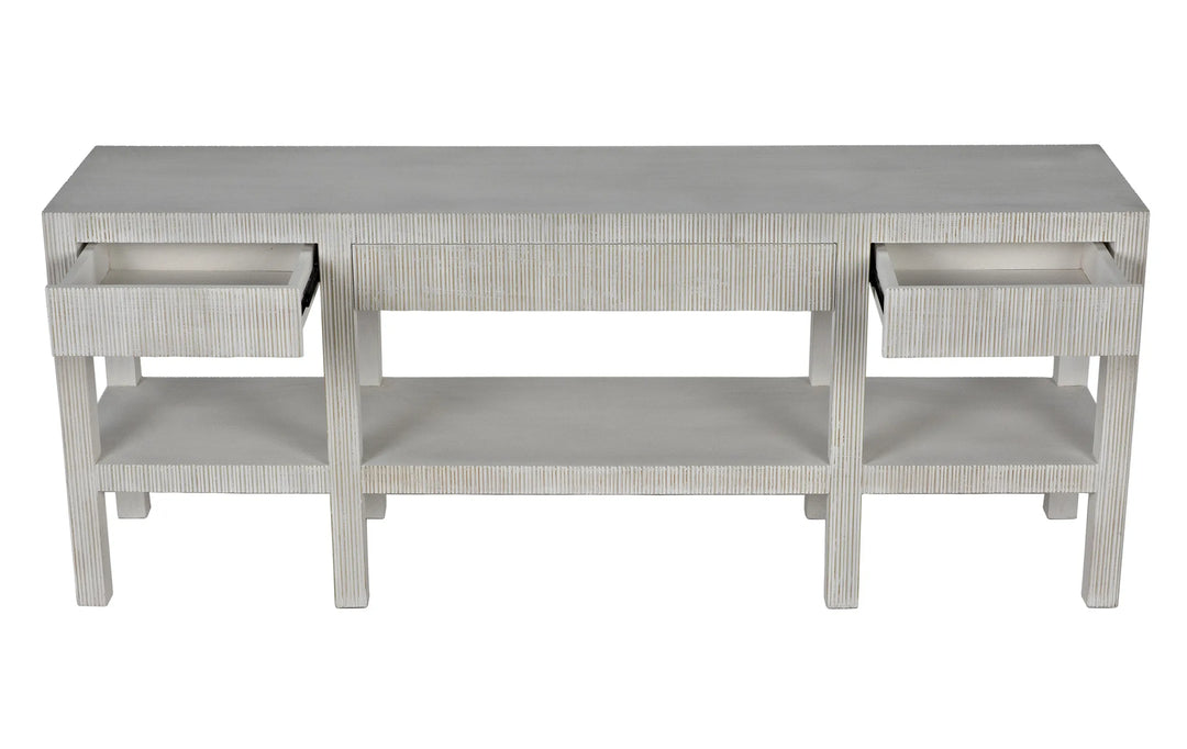 American Home Furniture | Noir - Conrad Console, White Wash