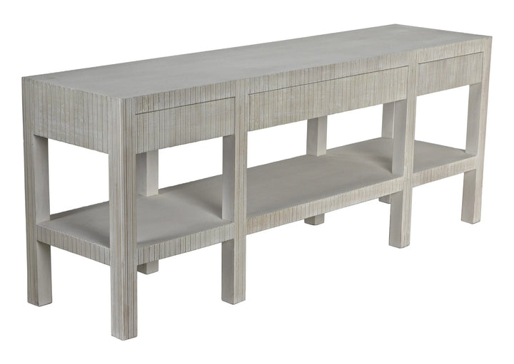 American Home Furniture | Noir - Conrad Console, White Wash