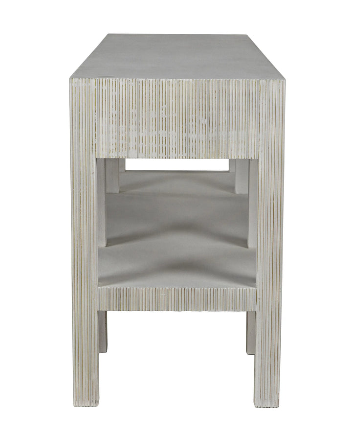 American Home Furniture | Noir - Conrad Console, White Wash