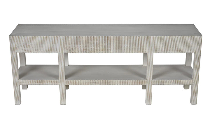 American Home Furniture | Noir - Conrad Console, White Wash